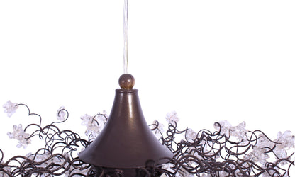 Modern Flower Chandelier: Transparent Resin Floral Light Fixture
