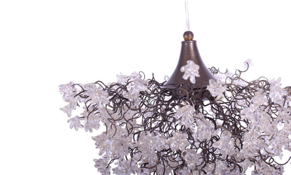 Modern Flower Chandelier: Transparent Resin Floral Light Fixture