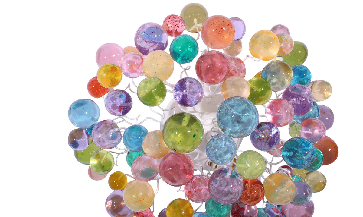 Flush mount Ceiling light with pastel bubbles for bathroom, hall entrance or room.