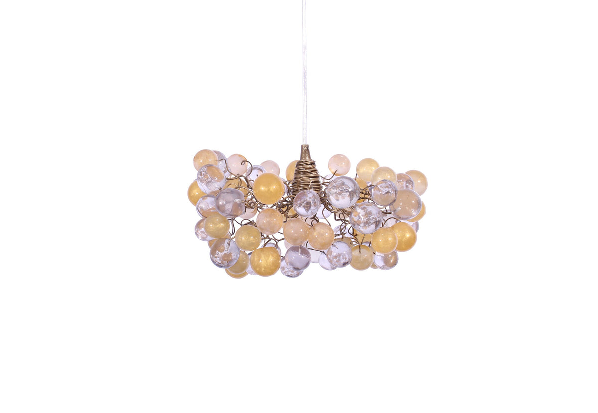 Bubbles Lighting, Ceiling Pendant light with clear and gold bubbles for Kitchen island, bedside light - modern lighting