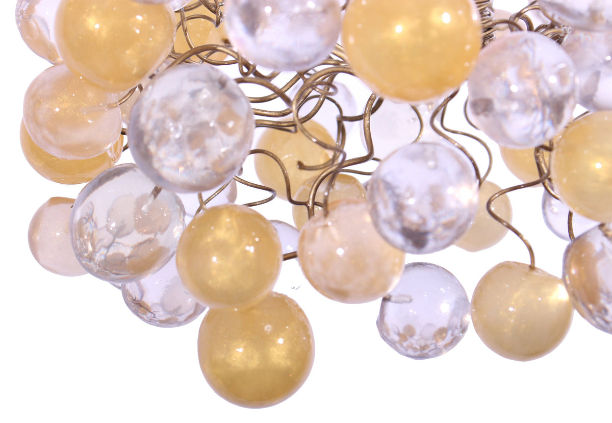 Bubbles Lighting, Ceiling Pendant light with clear and gold bubbles for Kitchen island, bedside light - modern lighting