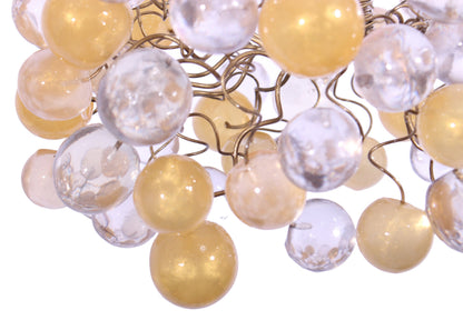 Bubbles Lighting, Ceiling Pendant light with clear and gold bubbles for Kitchen island, bedside light - modern lighting