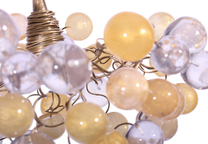 Bubbles Lighting, Ceiling Pendant light with clear and gold bubbles for Kitchen island, bedside light - modern lighting