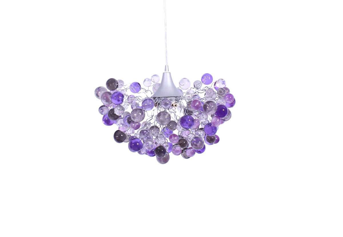 Purple bubbles chandelier, Lighting for children room or dining room.