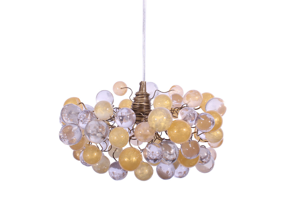 Bubbles Lighting, Ceiling Pendant light with clear and gold bubbles for Kitchen island, bedside light - modern lighting