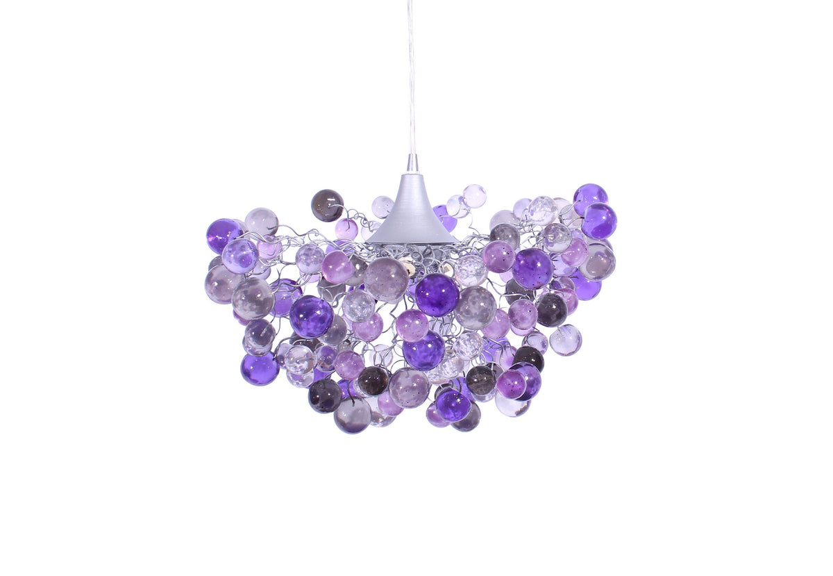 Purple bubbles chandelier, Lighting for children room or dining room.