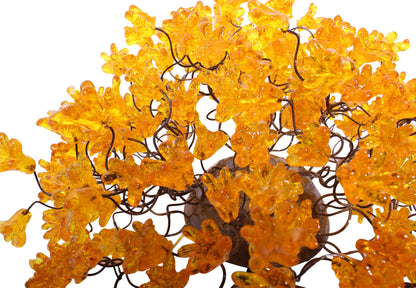 Yellow Flower Flush Mount Light, Handcrafted Resin Ceiling Fixture