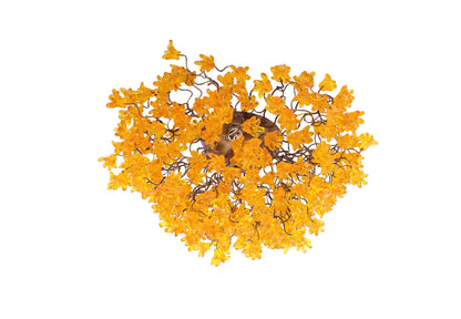 Yellow Flower Flush Mount Light, Handcrafted Resin Ceiling Fixture