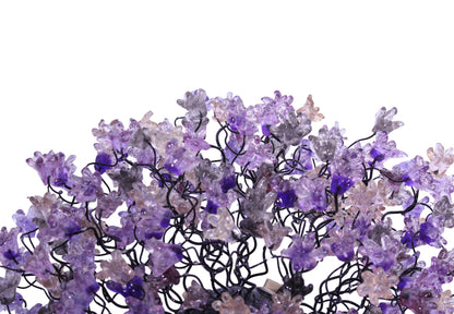 Flush mount lighting, ceiling mount light fixture with purple and gray jumping flowers , elegant sconces for ceiling or wall