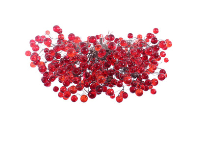 Large Red Chandelier with shades of red bubbles - statement lighting with red balls for Dining Room