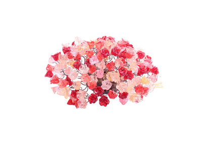 Modern wall sconce with red and pink roses for hall living room, toilet