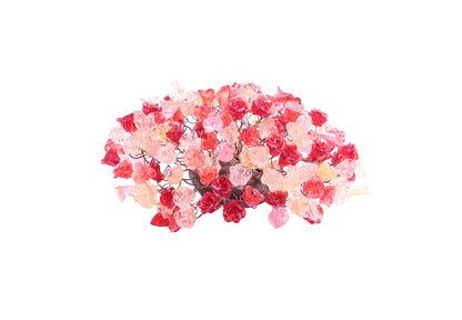 Modern wall sconce with red and pink roses for hall living room, toilet