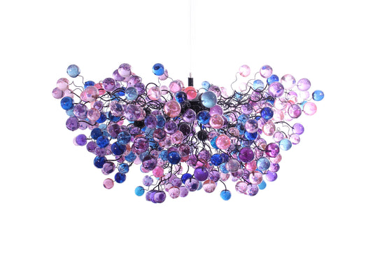 Vibrant Contemporary Bubble Hanging Lamp with 10 Bulb Sockets for Modern Spaces