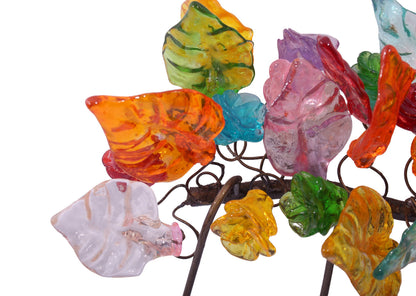 Decorative Bronze Wall Hook: Handmade Colorful Resin Flowers Coat Hanger