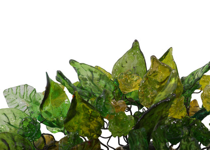 Wall Sconce lighting with shades of green color flowers and leaves for hall living room, toilet over a mirror