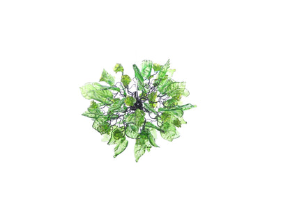 Unique Green pendant lighting, Ceiling Pendant lights with flowers and leaves.