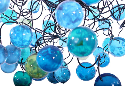 Modern Ceiling Light fixture with with sea color bubbles for Children's Room, toilet or bedroom.