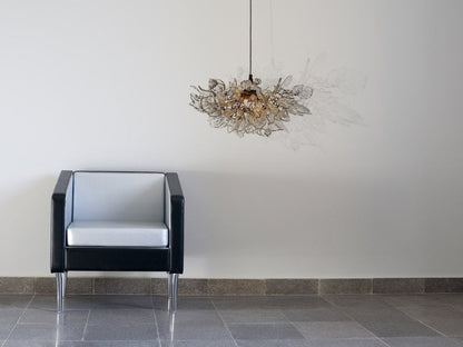 Lighting hanging Chandeliers with light gold flowers and leaves for living room, children room