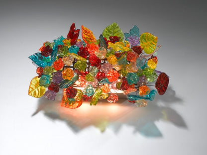 Up Sconce lighting with Rainbow flowers and leaves for hall, living room - decorative wall lamp