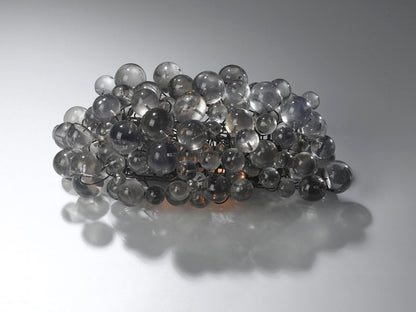 Wall sconce light with Transparent gray bubbles, up and down light for rooms, dinning room.