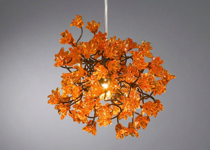 Pendant lights with jumping Orange flowers for bedroom, bathroom, toilette or kitchen island .