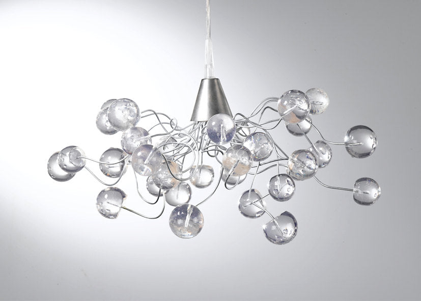Ceiling light with clear transparent bubbles for girls or boy bedroom .