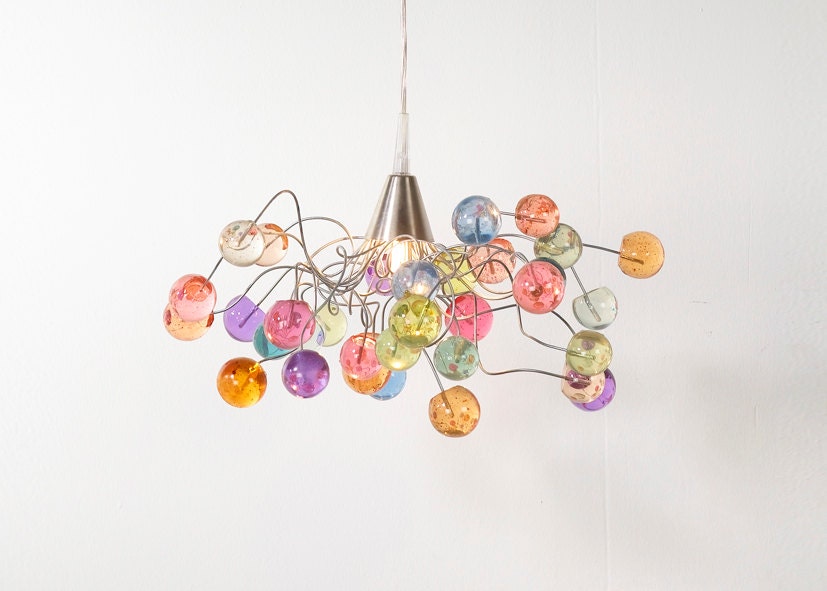 Pastel bubble ceiling lighting, with Pastel color bubbles for girls bedroom