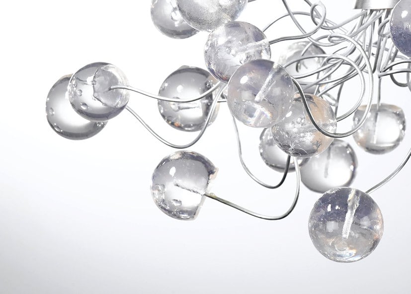 Ceiling light with clear transparent bubbles for girls or boy bedroom .