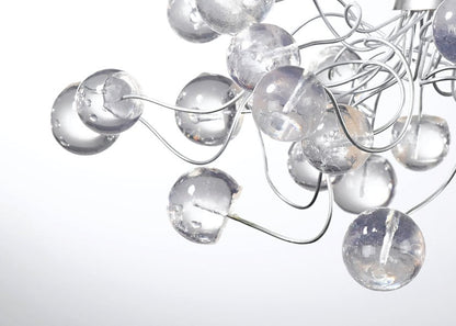 Ceiling light with clear transparent bubbles for girls or boy bedroom .