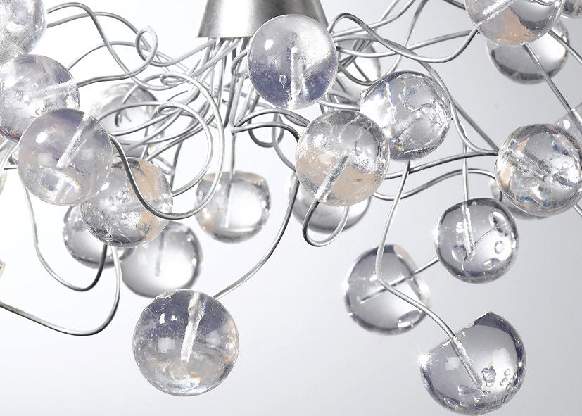 Ceiling light with clear transparent bubbles for girls or boy bedroom .