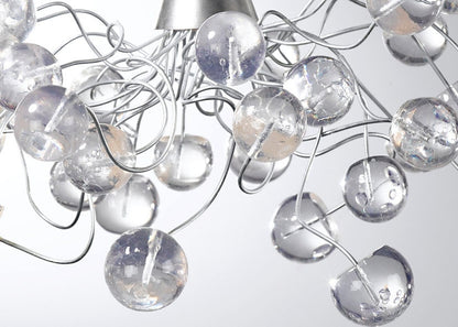 Ceiling light with clear transparent bubbles for girls or boy bedroom .