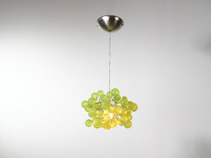 Pendant lighting with Lemon Green bubbles Light Fixture chandelier for hall, bathroom, bedroom or children place.