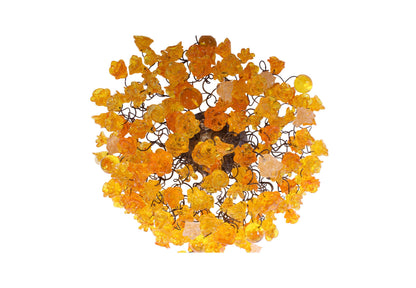 Flush mount lighting, ceiling mount light fixture with yellow roses flowers , elegant sconces for ceiling or wall