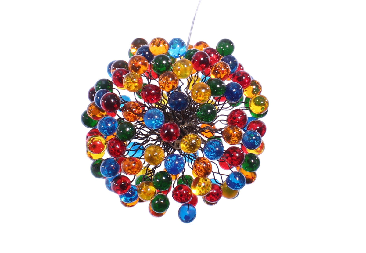 Luxurious Rainbow Bubble Ceiling Light Fixture for Bedroom, Living Room & Dining Room - Elegant Handmade Resin Balls Chandelier with