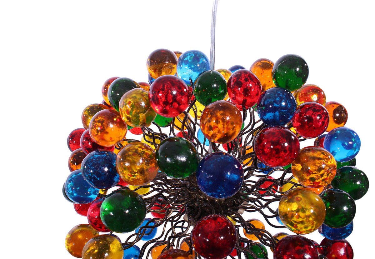 Luxurious Rainbow Bubble Ceiling Light Fixture for Bedroom, Living Room & Dining Room - Elegant Handmade Resin Balls Chandelier with