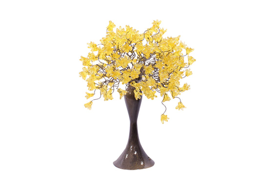 Bedside Lamp with yellow flowers, modern desk lamp for your bedroom, living room