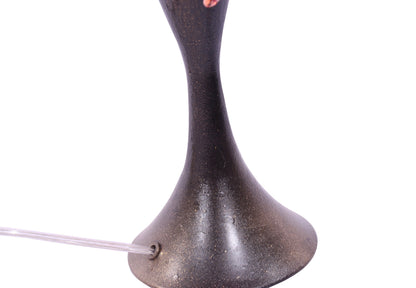Table lamp with red flowers, modern desk lamp with metal wires and yellow flowers for your bedroom, living room