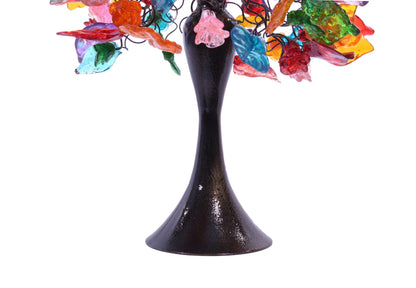 Bedside Table Lamp, modern table lamp with multi color flowers and leaves