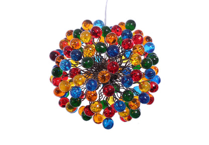 Luxurious Rainbow Bubble Ceiling Light Fixture for Bedroom, Living Room & Dining Room - Elegant Handmade Resin Balls Chandelier with