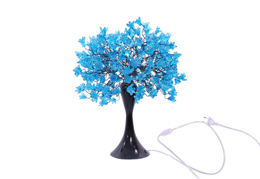 Table lamp with blue color flowers, desk lamp for your bedroom, living room