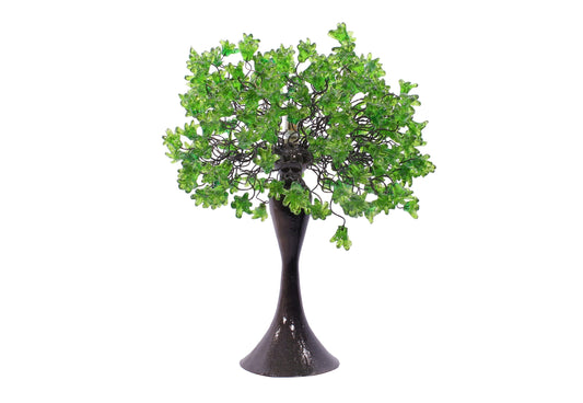 Bedside Lamp, modern Table lamp with green flowers, for your bedroom, living room