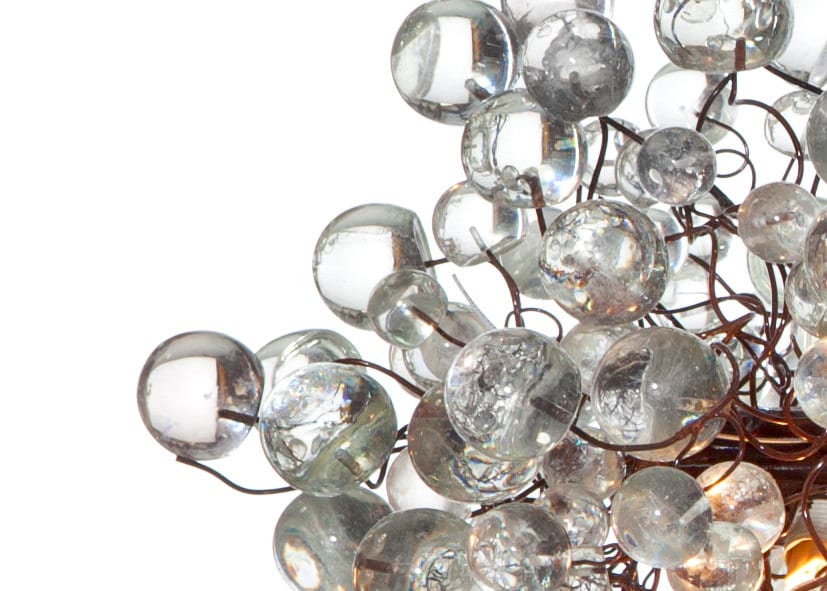 Elegant Bubble Chandelier: Cloudy Resin Ball Ceiling Light