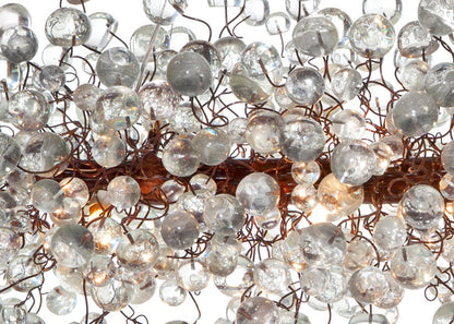 Large Chandelier for Dining Room, with Transparent clear bubbles