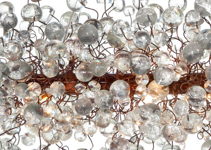 Elegant Bubble Chandelier: Cloudy Resin Ball Ceiling Light