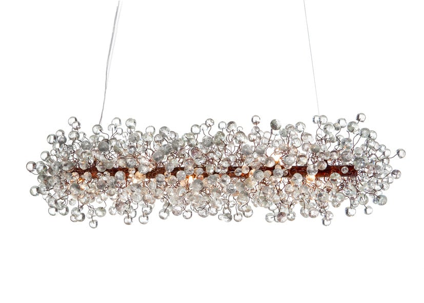 Elegant Bubble Chandelier: Cloudy Resin Ball Ceiling Light