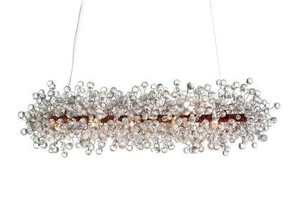 Elegant Bubble Chandelier: Cloudy Resin Ball Ceiling Light