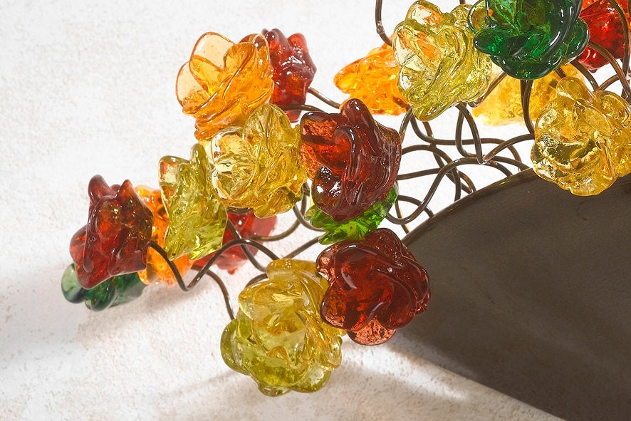 Modern Wall sconce with Warm color flowers