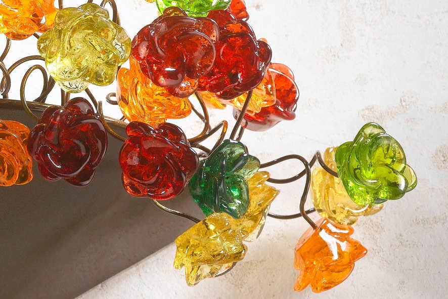 Modern Wall sconce with Warm color flowers