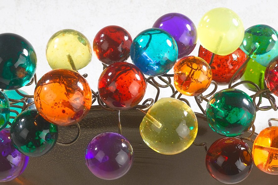 Multicolored Resin Bubble Wall Sconce: Whimsical Up Light