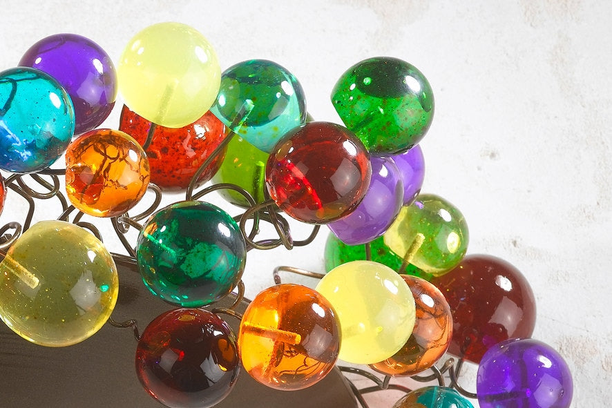 Multicolored Resin Bubble Wall Sconce: Whimsical Up Light